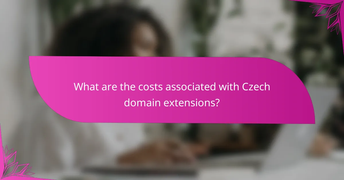 What are the costs associated with Czech domain extensions?