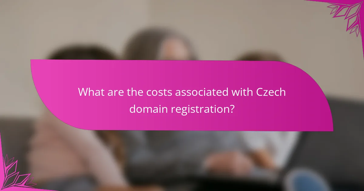 What are the costs associated with Czech domain registration?