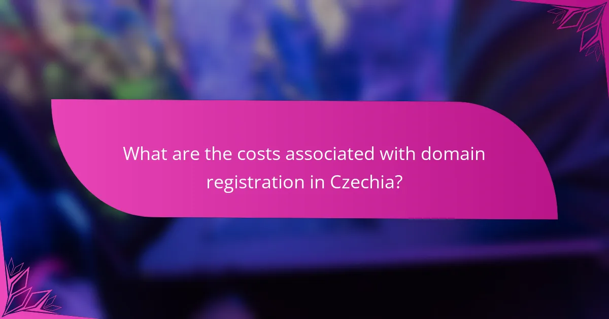 What are the costs associated with domain registration in Czechia?