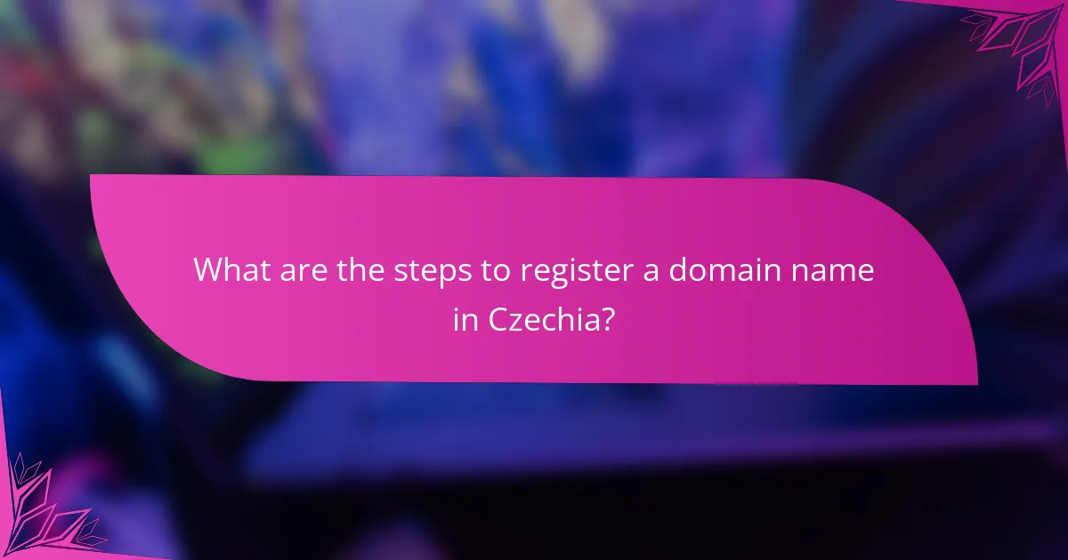What are the steps to register a domain name in Czechia?