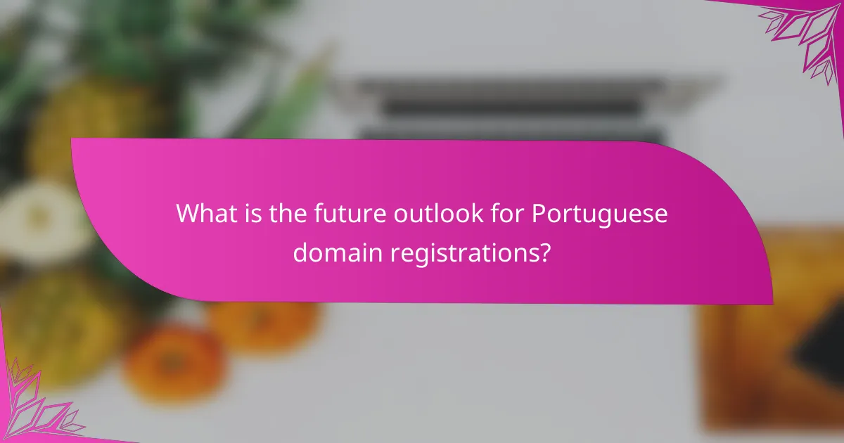 What is the future outlook for Portuguese domain registrations?